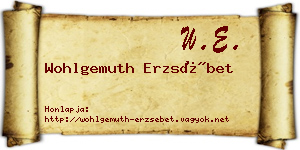 Wohlgemuth Erzsébet névjegykártya