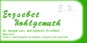 erzsebet wohlgemuth business card