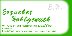 erzsebet wohlgemuth business card